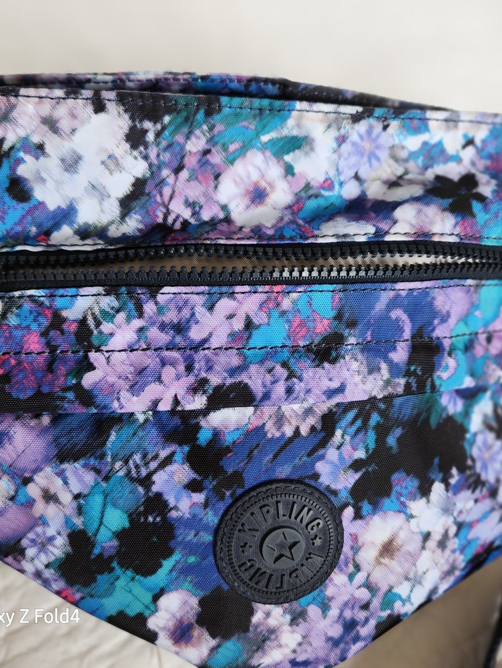 Kipling Floral Crossbody in Blue, Purple & Teal - Picture 12 of 12